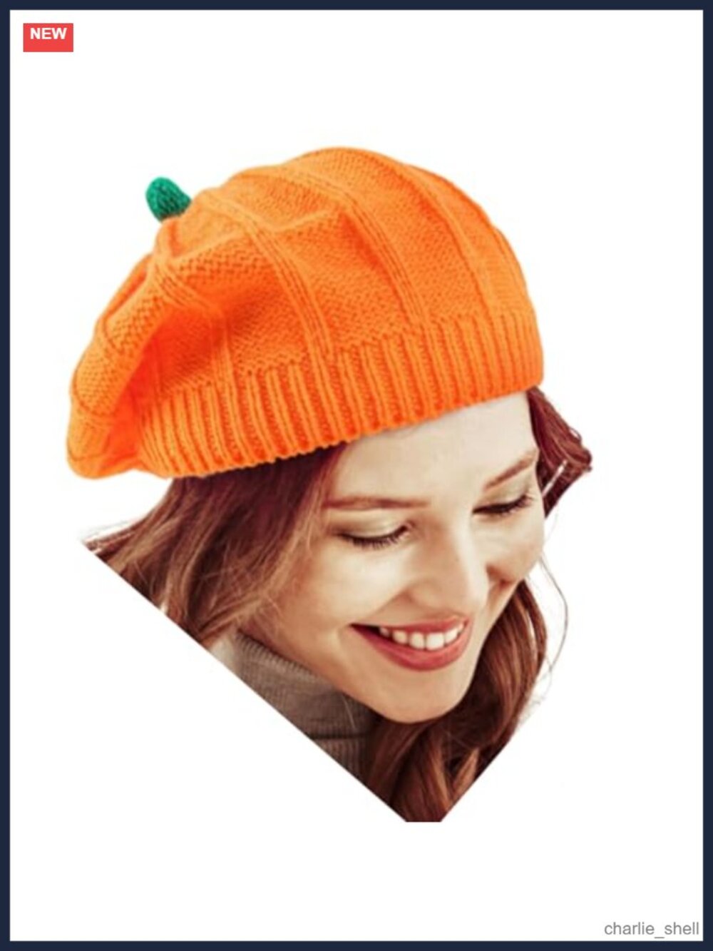 Halloween Thanksgiving Pumpkin Knit Beret Beanie Plush Toddler Winter Warm Hat